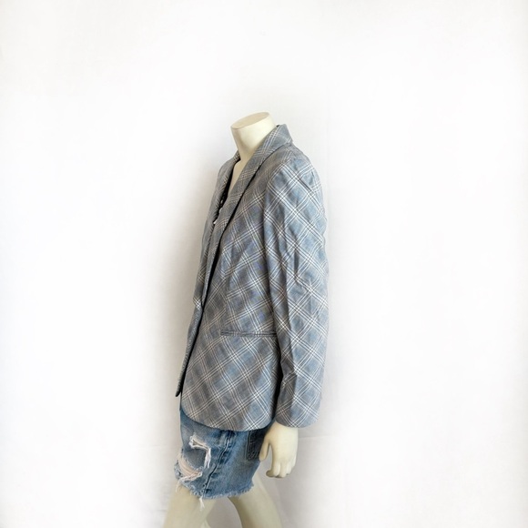 Rebecca Taylor windowpane plaid double breasted jacket blazer size 8 - Picture 6 of 10